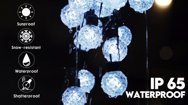 Solar LED String Lights, 25 RGB Color Changing Bulbs, Bluetooth App Control, IP65 Waterproof, 8 Scene & 4 Music Modes, 15ft Globe Lights for Patio, Backyard, and Party Decor - Image 2