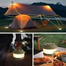 65.6ft Retractable Camping String Lights,3000mAh Camping Essentials Lamp Lights Waterproof,5Modes Outdoor Lights String for Tent,Yard,Hiking,RV,Holiday Decoration